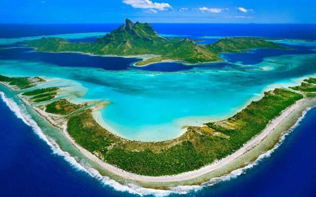 Бора-Бора, Французская Полинезия красивые места, мир, природа, путешествия, сказка