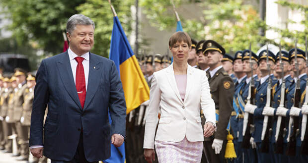 Президент Украины Петро Порошенко и президент Эстонии Керсти Кальюлайд