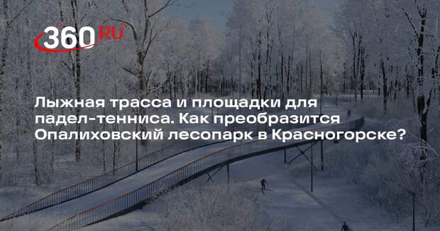 Второй этап благоустроства Опалиховского лесопарка запланировали в Красногорске