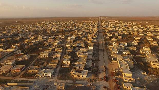Вид на город в Сирии. Архивное фото