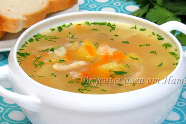 Фото к рецепту: Самый простой и вкусный куриный суп