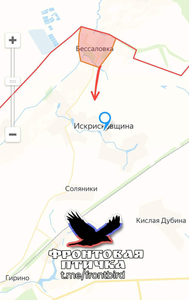 Карта продвижения группировки «Север», 10 февраля 2026 г.