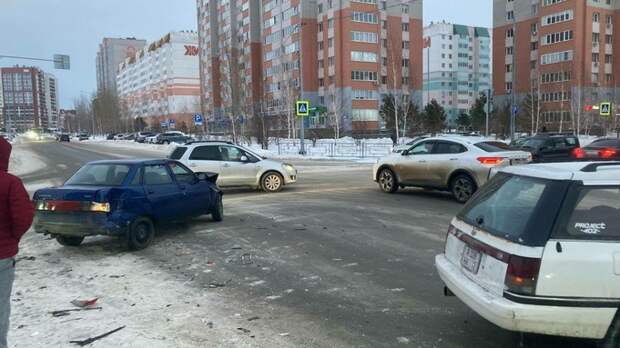 Массовое ДТП произошло на