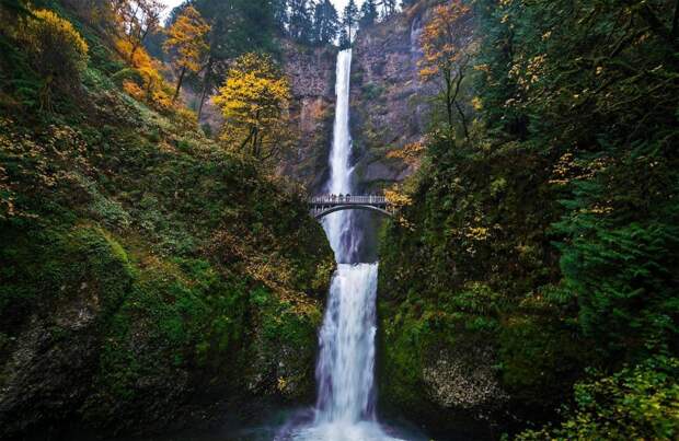 Водопад Малтнома, Орегон, США красивые места, мир, природа, путешествия, сказка