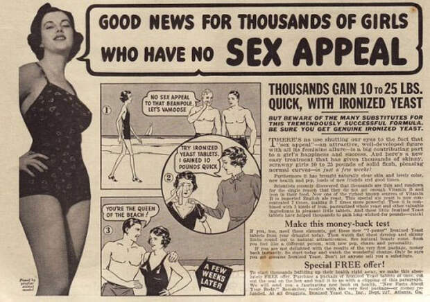 Образ идеальной женщины 20 века в старых газетах, рекламах и журналах