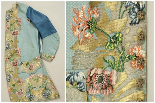 Мужской пиджак, Британия, около 1690–1763 гг. вышивка, искусство. шитье, красота, старинные