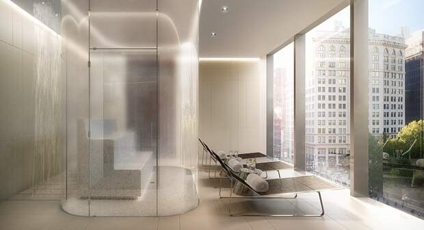 the-buildings-spa-has-a-glass-enclosed-steam-room-and-lounge-chairs-overlooking-madison-square-park