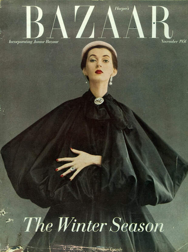 Довима на обложке Harper's Bazaar, ноябрь 1950