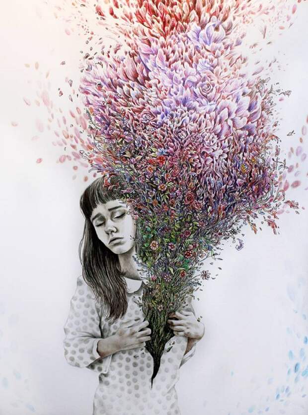 Девушки и бабочки: рисунки молодой британской художницы Кейт Пауэлл