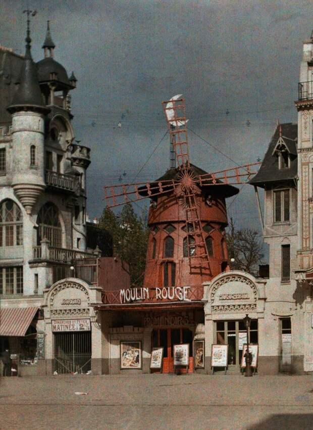1923. Париж в цвете на фотографиях Жюля Жерве-Куртельмона  история, люди, фото