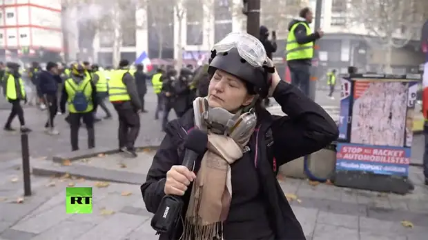 В протестах в Париже пострадали сотрудники RT и стрингер Ruptly