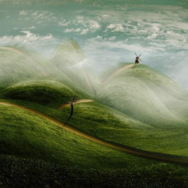Зелёные холмы. Автор: Christine Ellger. 
