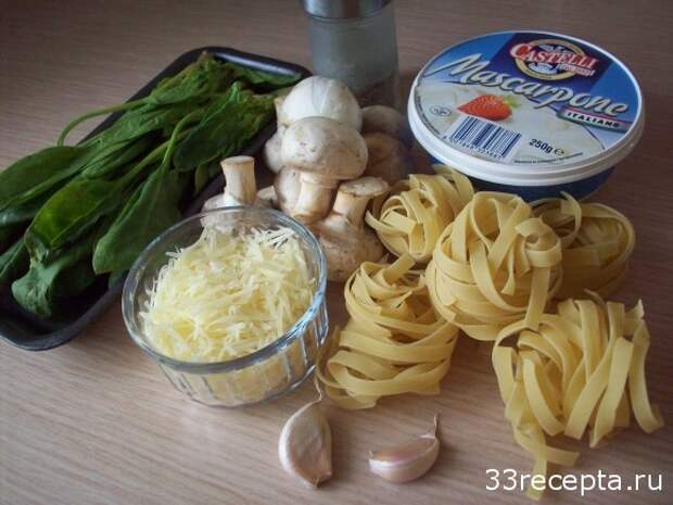 продукты для пасты с маскарпоне
