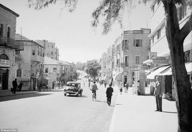 Яффо - главная улица Иерусалима - в 1940 году и сегодня Израиль, архивные фотографии, иерусалим, история, прошлое и настоящее, сравнение, тогда и сейчас, тогда и сегодня