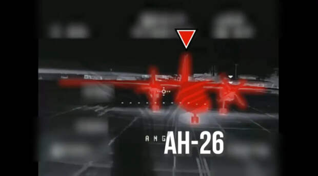 Есть видео уничтожения FPV-дроном «Рубикон» самолета Ан-26 и машины с пехотой