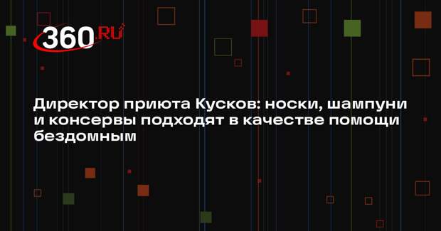 Директор приюта Кусков: носки, шампуни и консервы подходят в качестве помощи бездомным