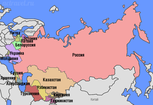 Карта СССР
