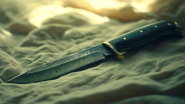 Маньяк, нож маньяка / Фото: сгенерировано ИИ Midjourney / amic.ru