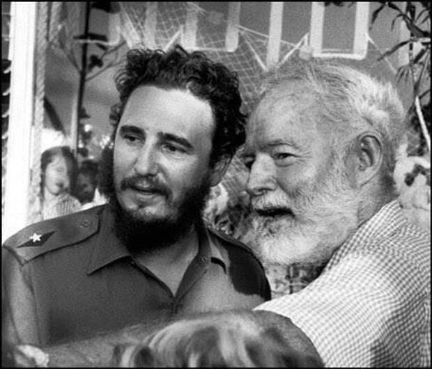Фидель Кастро и Эрнест Хемингуэй, май 1960 г.  история, люди, фото