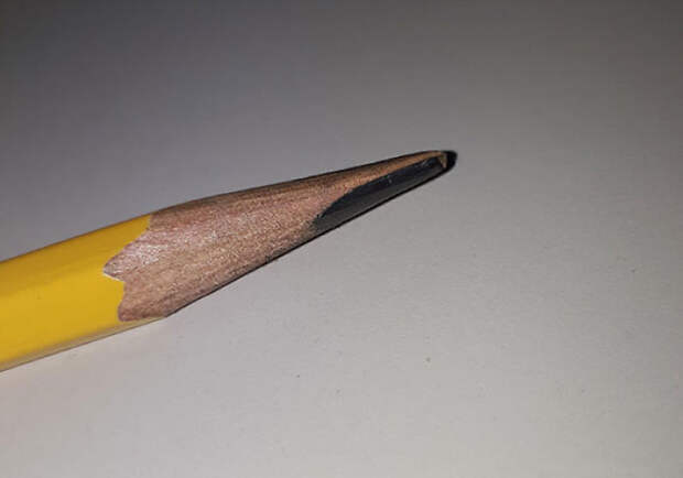 Pencil Sharpening To A Wooden Tip