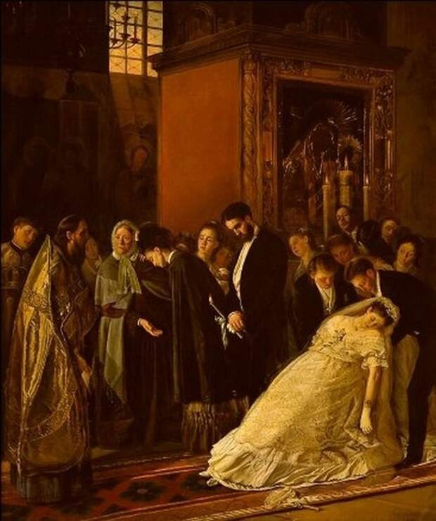 «Прерванное венчание». Художник Василий Пукирев.