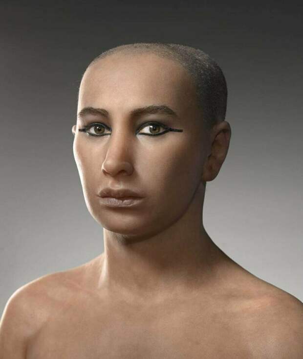 Тутанхамон — фараон XVIII династии антропологическая реконструкция, восстановление, женщины, история, люди прошлого, наука, черепа