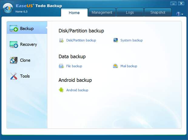 EaseUS Todo Backup Home - бесплатная лицензия