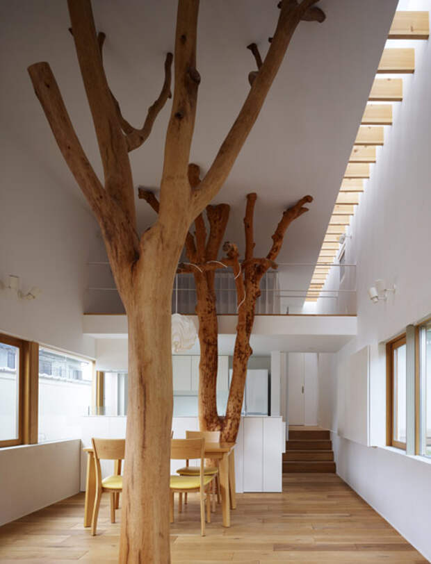 Дом с любимыми деревьями от Hironaka Ogawa & Associates