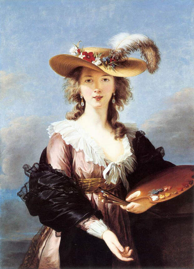Self Portrait in a Straw Hat WGA, Автор: Vigée Le Brun, Louise Élisabeth (Элизабет Луиза Виже Лебрен)