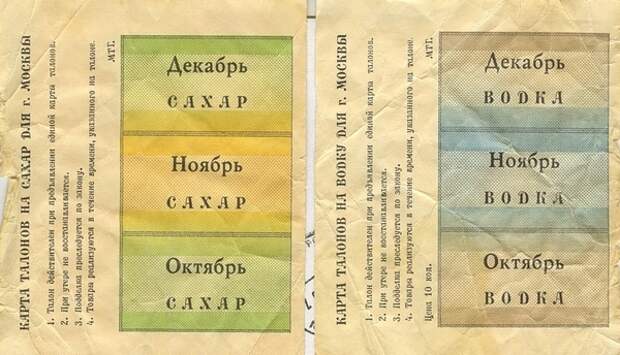 Талоны на дефицитные товары. СССР.