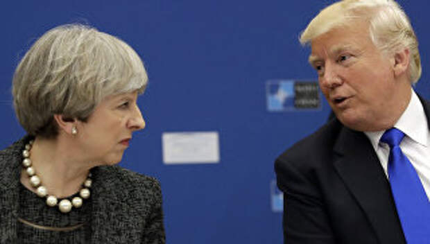 Премьер-министр Великобритании Тереза Мэй и президент США Дональд Трамп