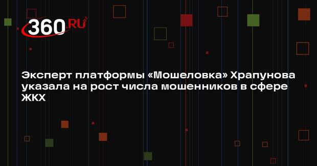 Эксперт платформы «Мошеловка» Храпунова указала на рост мошенников в сфере ЖКХ