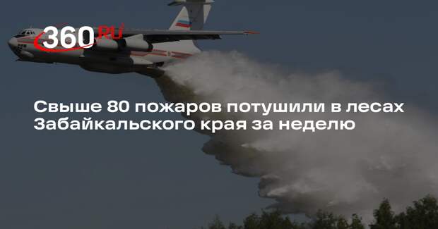 Свыше 80 пожаров потушили в лесах Забайкальского края за неделю