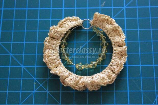 вязаные серьги крючком из мемори-проволоки