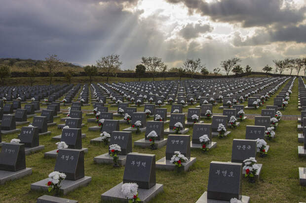 The memorial cemetery at the Jeju 4·3 Peace Park.