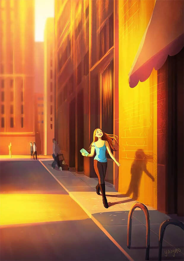 Сиять, как солнышко, наслаждаясь солнечным днём. Автор: Yaoyao Ma Van.