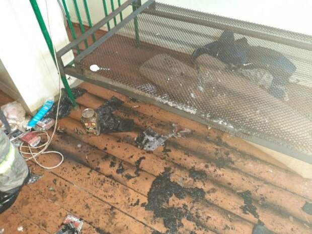 в пожаре пострадал мужчина