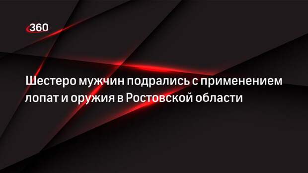 Шестеро мужчин подрались с применением лопат и оружия в Ростовской области