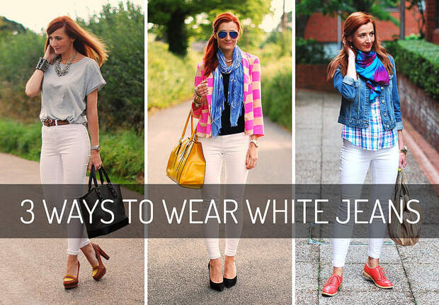 3 Ways to Wear White Jeans