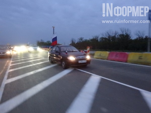Эксклюзивные кадры запуска автомобильного движения на Крымском мосту