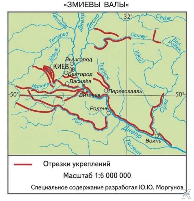 Змиевы валы карта