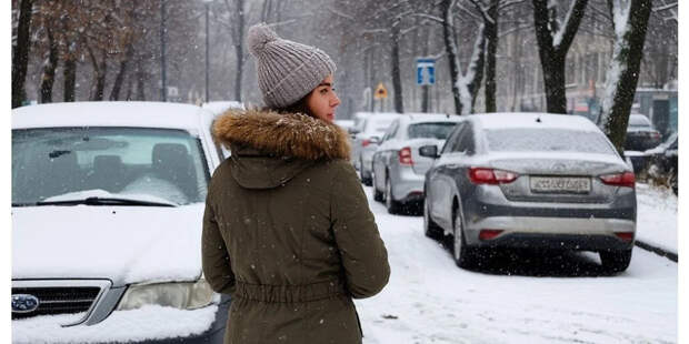 Парковка под присмотром: женщина часами сторожила место ради мужа