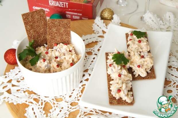 Салат "Валмиерский" на ржаных хлебцах