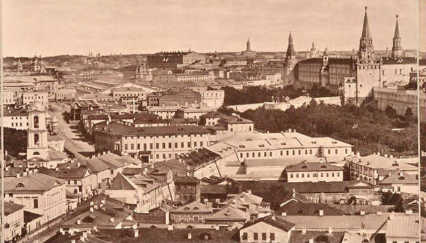 Москва 1867 года: вид с храма Христа Спасителя