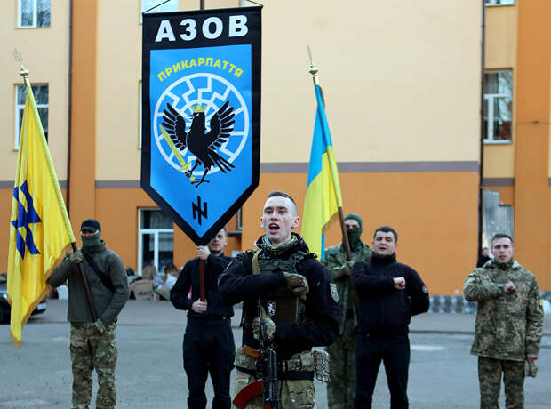 Церемония принятия присяги добровольцами "Азов-Прикарпатья", Ивано-Франковск, Украина, 27 марта 2022 года. Фото © Getty Images / Yurii Rylchuk / Ukrinform / Future Publishing