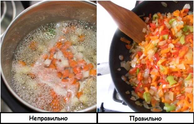 Овощи для супа нужно не варить, а обжаривать
