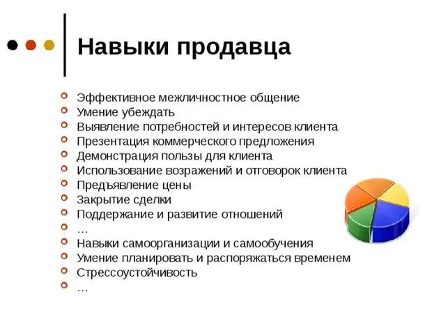 Навыки работника торгового зала