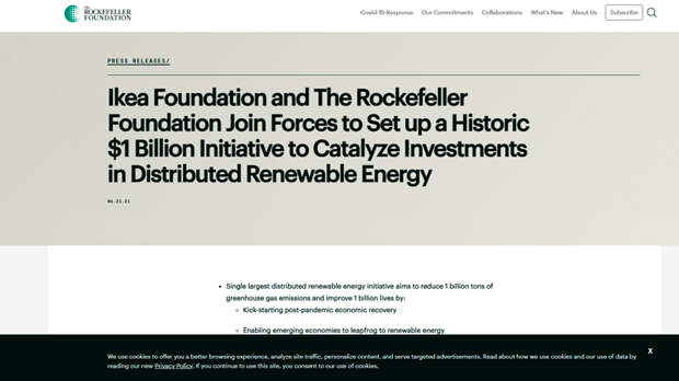Скриншот страницы rockefellerfoundation.org
