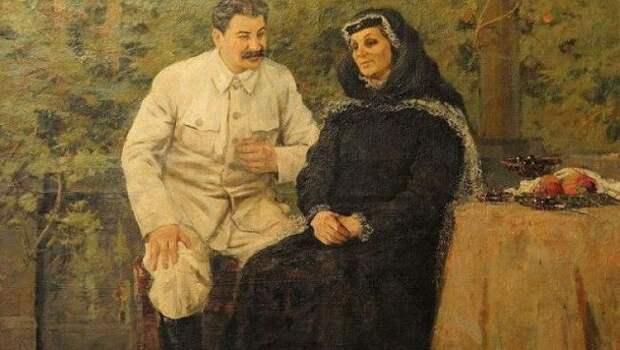 Картина "Сталин навещает мать"