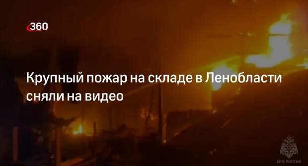 МЧС: пожар площадью 1000 кв. м на складе под Санкт-Петербургом ликвидировали